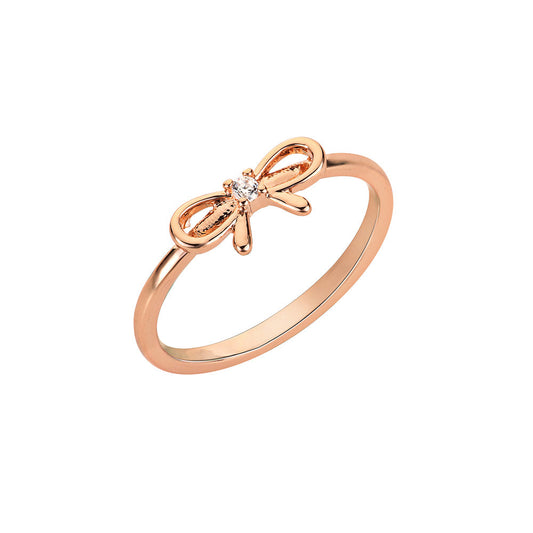 Delicate Tie Bow Ring - Rose Gold