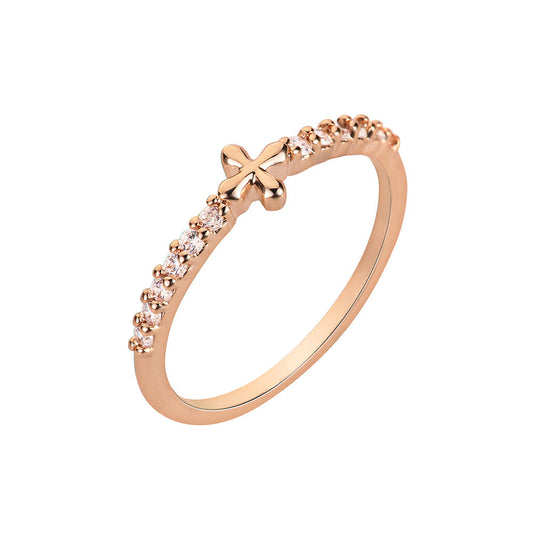 Fran Rose Gold Ring With Diamonds