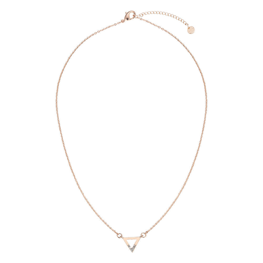 Open Triangle Pendant - Rose Gold
