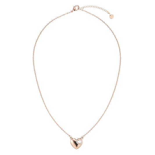 Solid Heart Pendant - Rose Gold