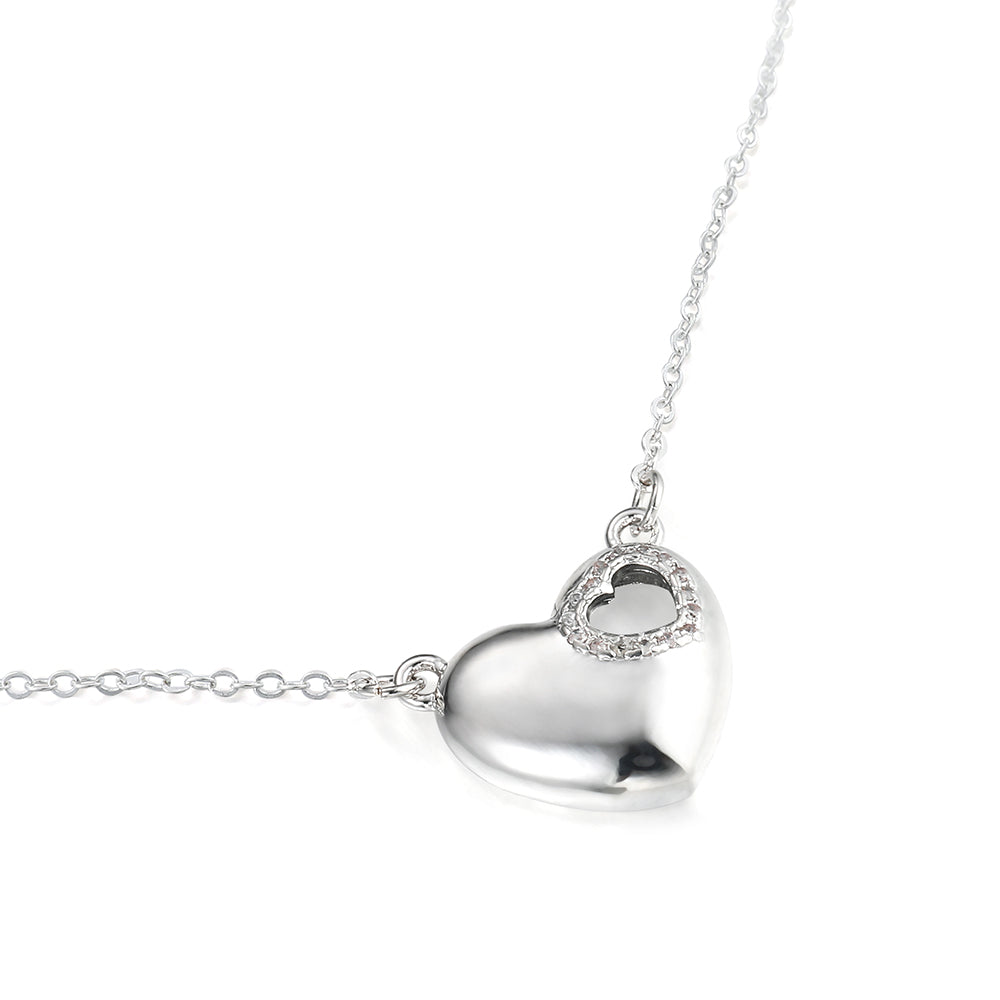 Solid Heart Pendant - Silver