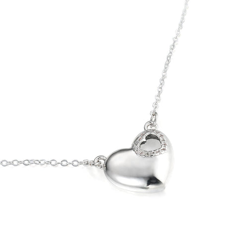 Solid Heart Pendant - Silver