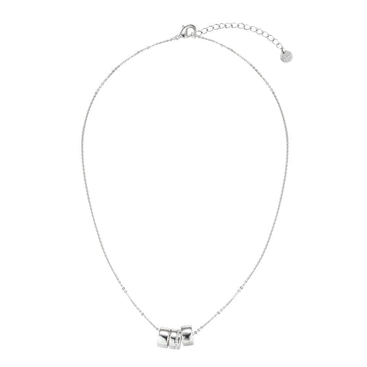 Triple Silver Barrel Pendant - Silver