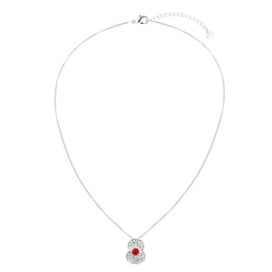 Poppy Pendant - Silver-Clear