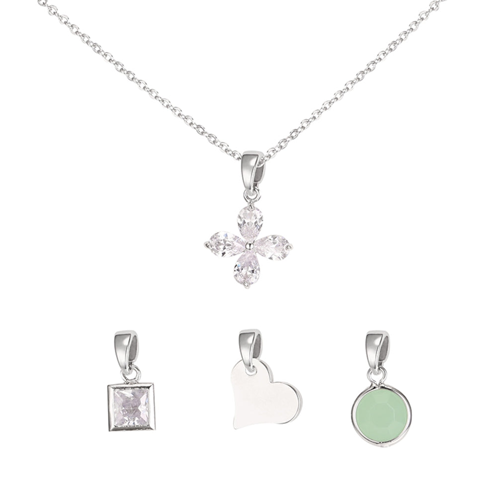 Cross Interchangeable Charm Pendant - Silver