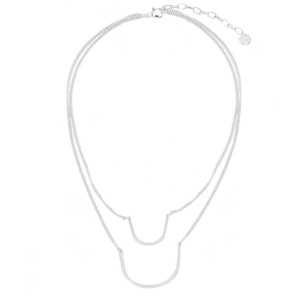 Two Layer Silver Necklace