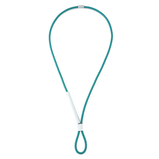 Loop Long Rubber Necklace - Green