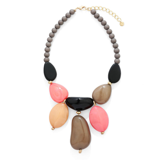 Multicolour Mixed Shape Beads Colourful Necklace