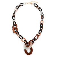 Black & Brown Ring Statement Necklace