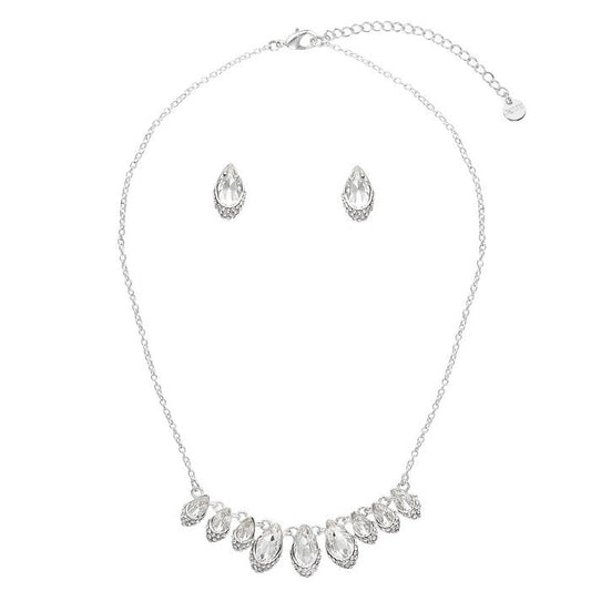 Nested Luxurious Necklace Set - Silver