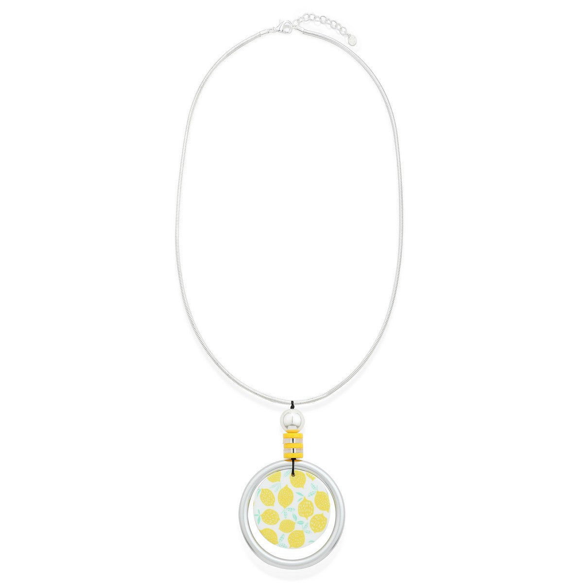Long Necklace with Pendant and Lemon Details