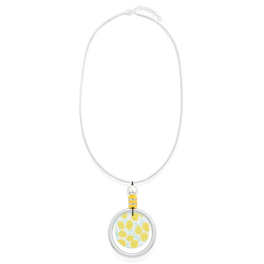 Long Necklace with Pendant and Lemon Details
