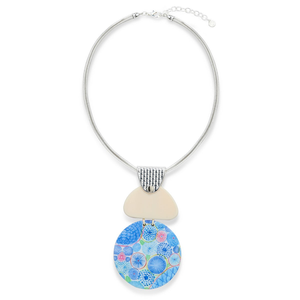 Blue Mixed Bead Colourful Short Necklace