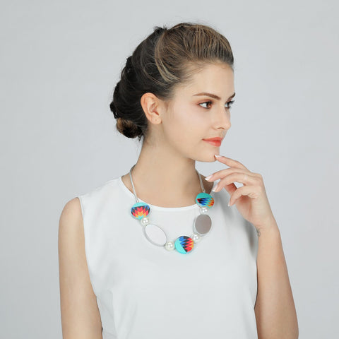 Multicolour Geometric Short Necklace
