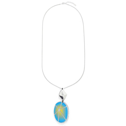Blue Crystal Bloom Necklace