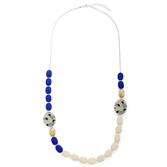 Multicolour Necklace with Printed Dog Beads