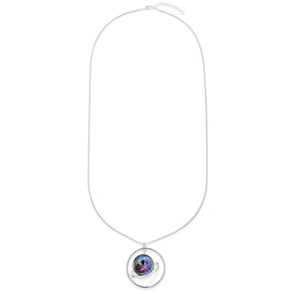 Sliver Long Necklace With A Sliver Pendant