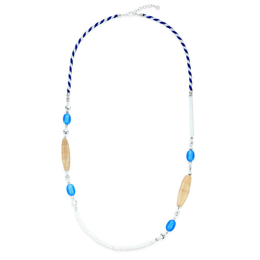 Long Necklace with Multicolour Beading