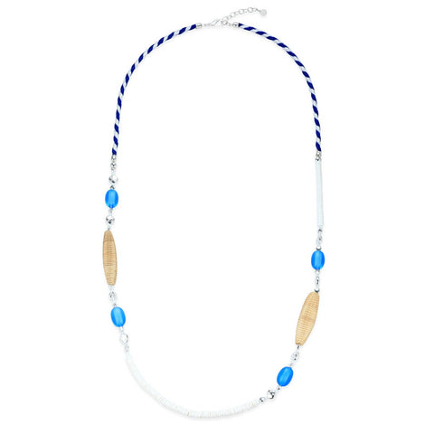 Long Necklace with Multicolour Beading