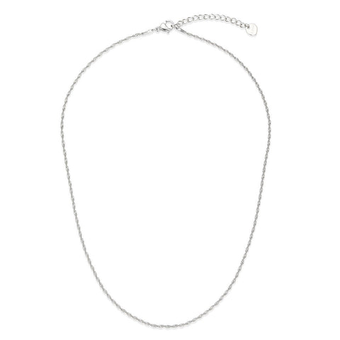 Silver Petal Cluster Necklace