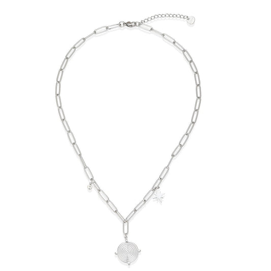 Silver Bloom Charm Necklace