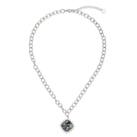 Silver Floral Statement Necklace