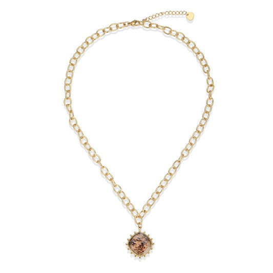 Golden Floral Statement Necklace