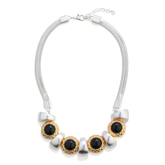 Silver Leaf Statement Necklace