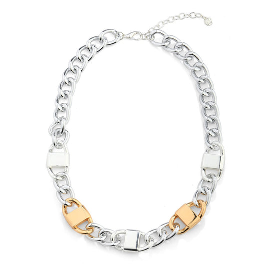 Chunky Padlock-Style Necklace