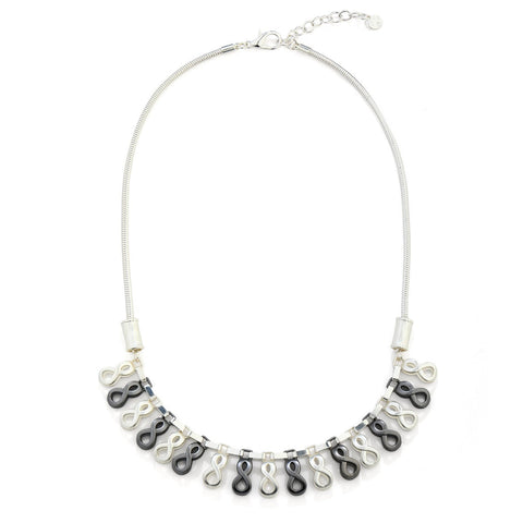 Monochrome Infinity Short Necklace