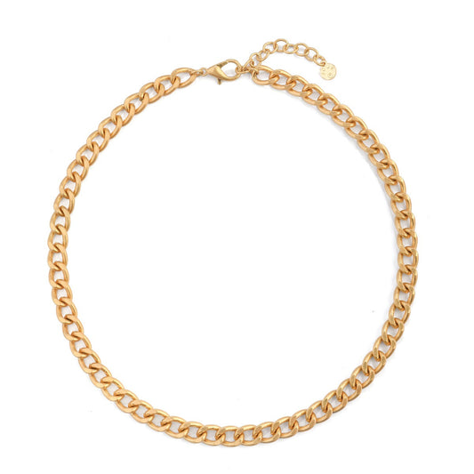 Gold Chain Link Short Necklace