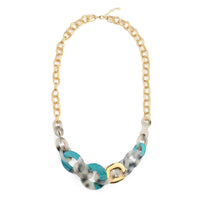Blue Chunky Chain Necklace