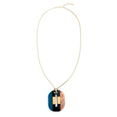 Gold Pendant Cord Necklace