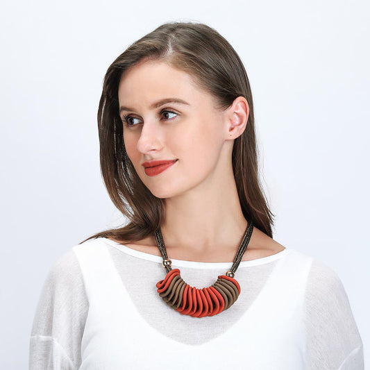 Sunset Orange Bloom Necklace