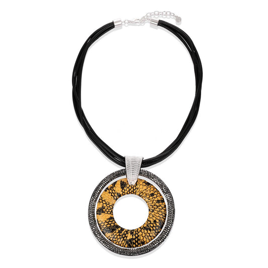 Yellow Bloom Pendant Necklace