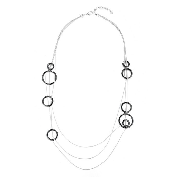 Hoops Chain Necklace - Silver