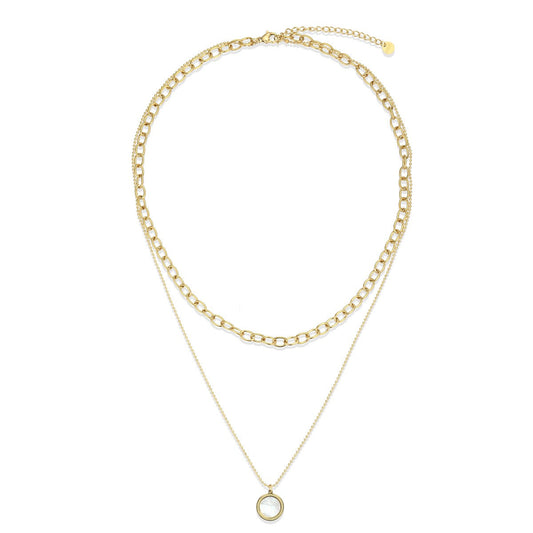 Golden Floral Charm Necklace