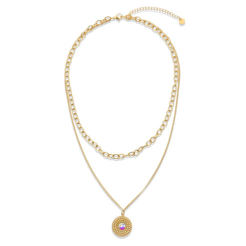 Golden Petal Drop Necklace