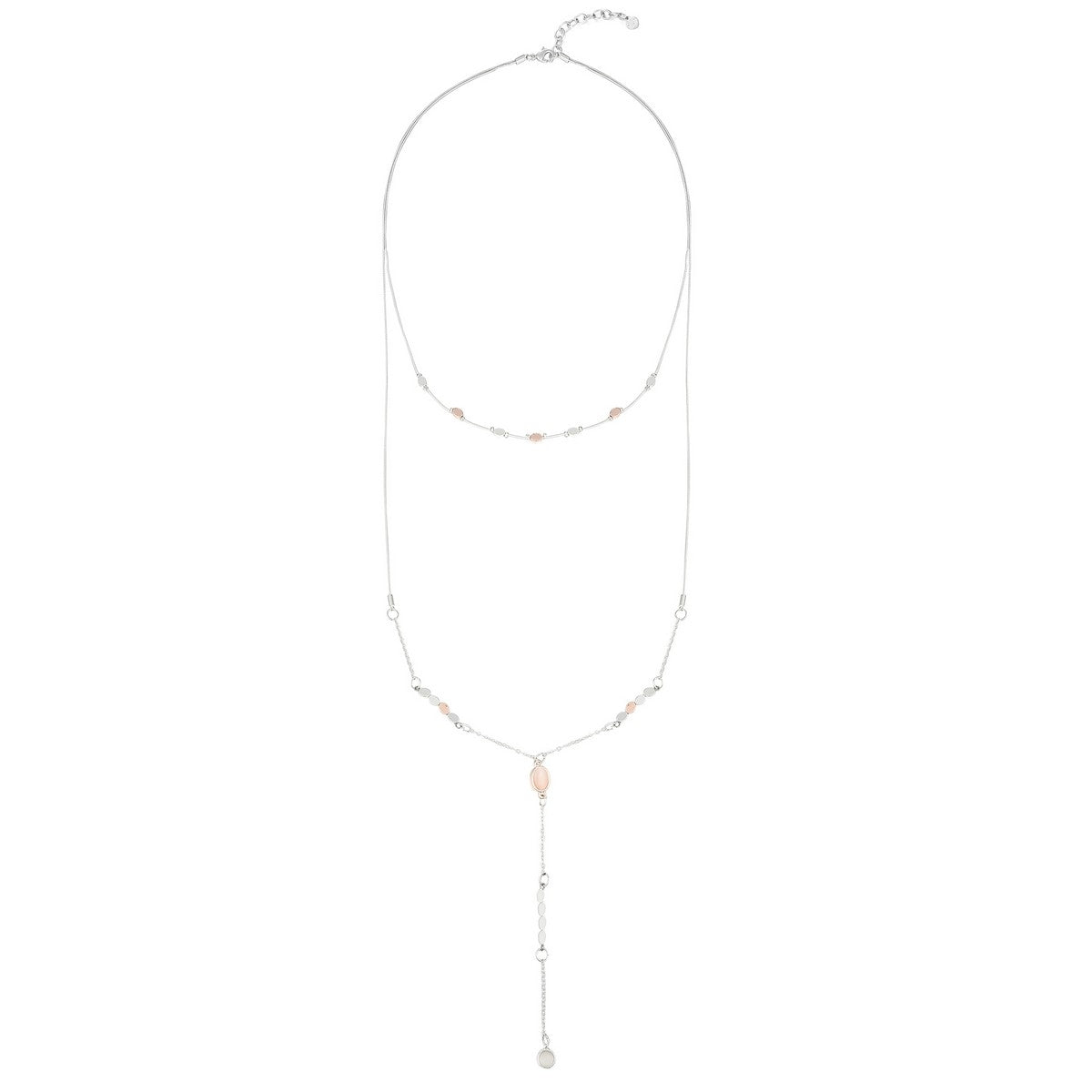 Beads and Stones Drop Long Necklace - Mix