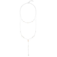 Beads and Stones Drop Long Necklace - Mix