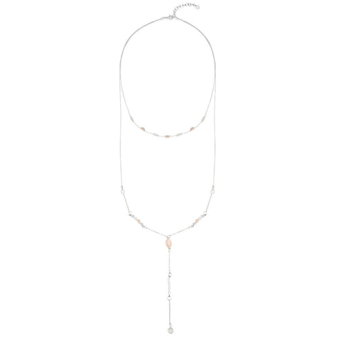 Beads and Stones Drop Long Necklace - Mix