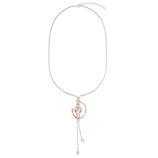C Shape Drop Long Necklace - Mix