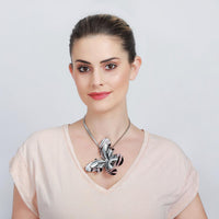 Black & White Beaded Necklace