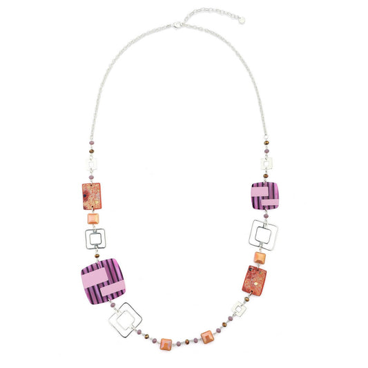 Colourful Beaded Chunky Long Necklace