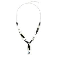 Bold Monochrome Beaded Long Necklace