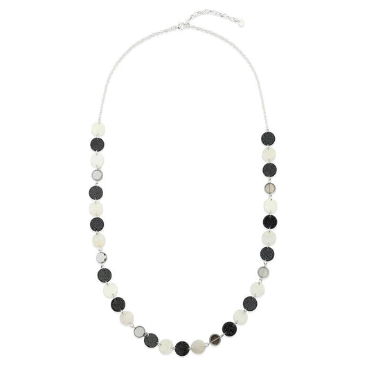 Black and White Simple Beaded Necklace