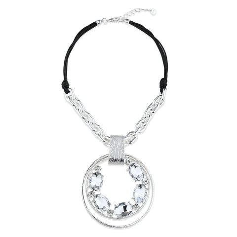 Silver Statement Charm Necklace