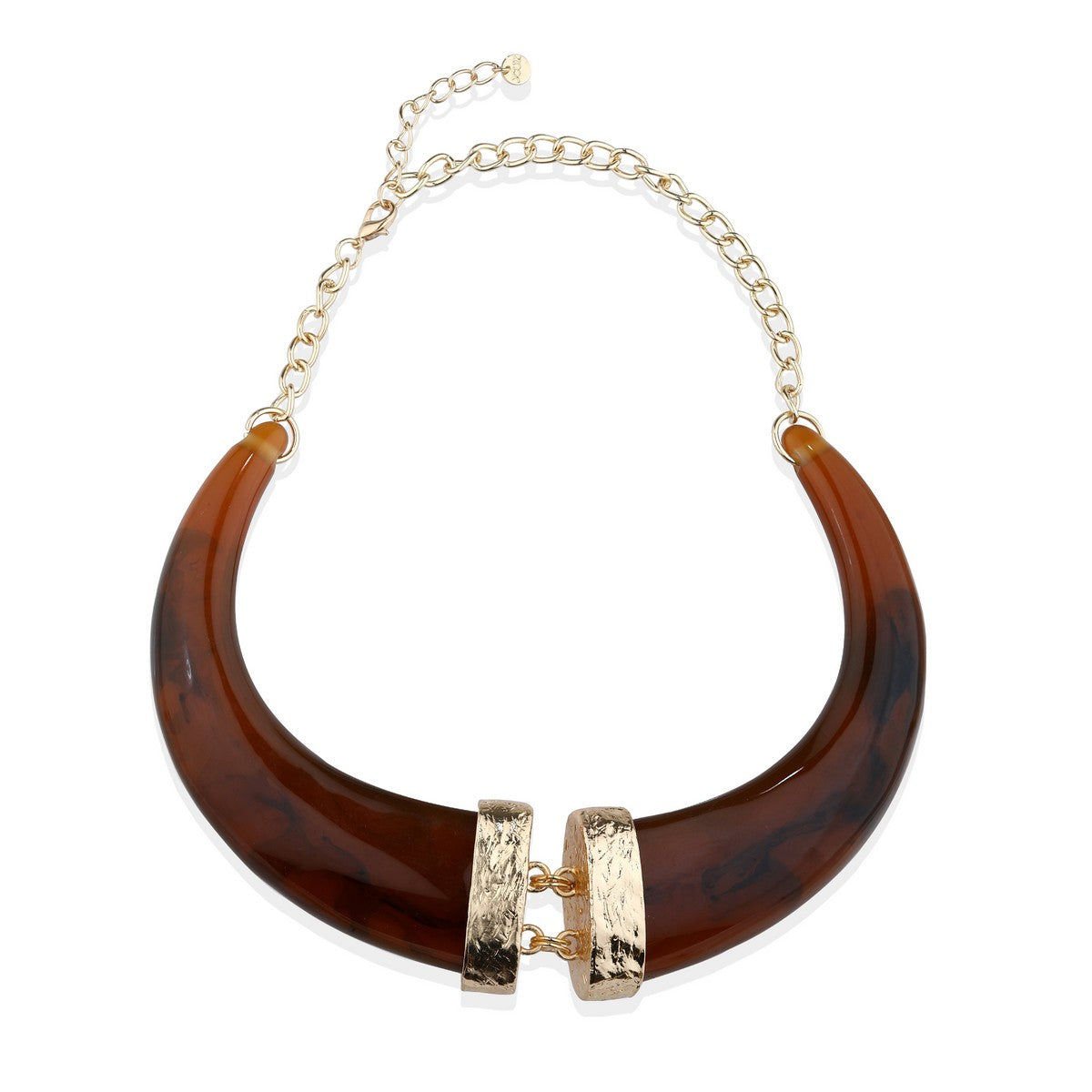 Coffee-Tone Beaded Necklace with Wood Accents