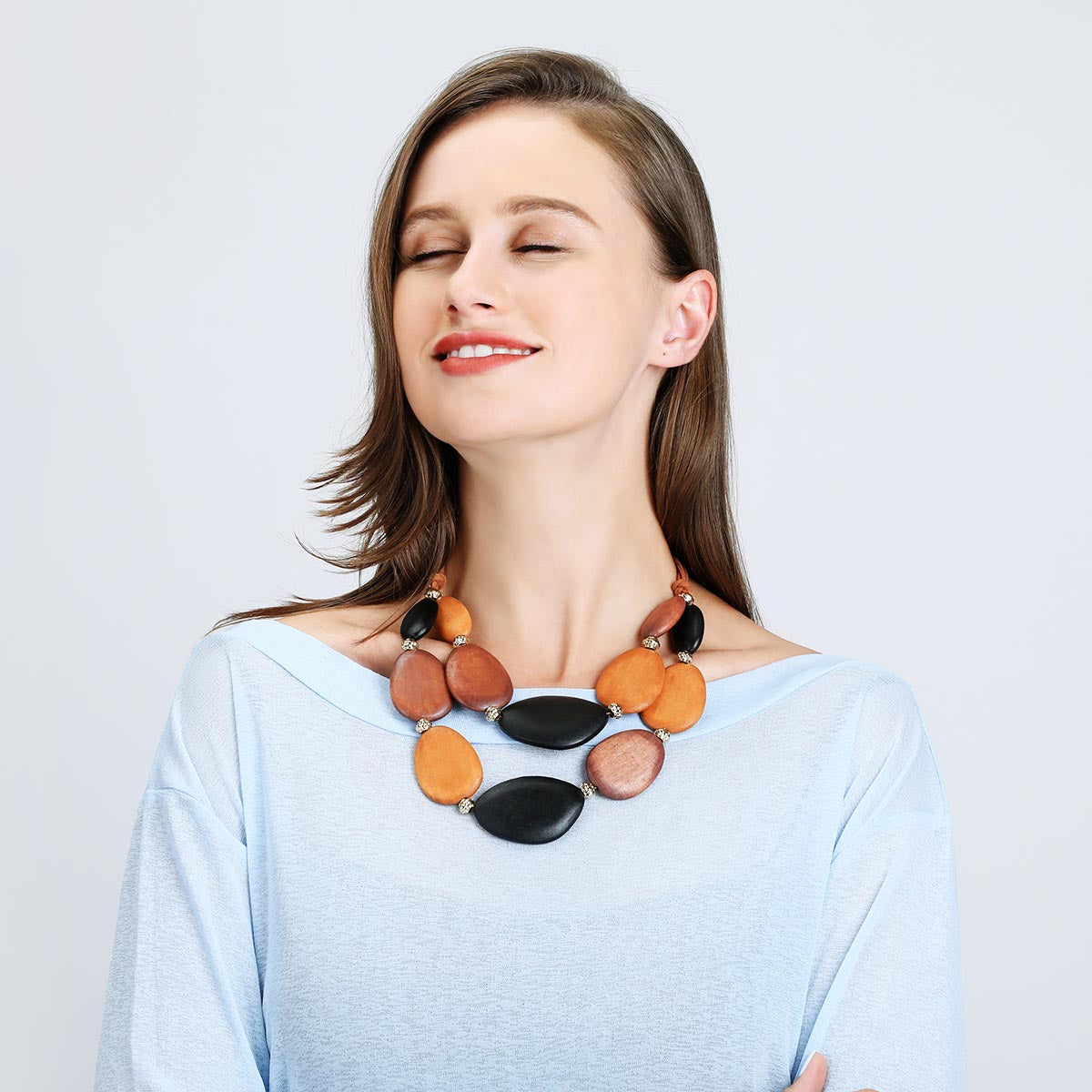 Coffee Crystal Charm Necklace