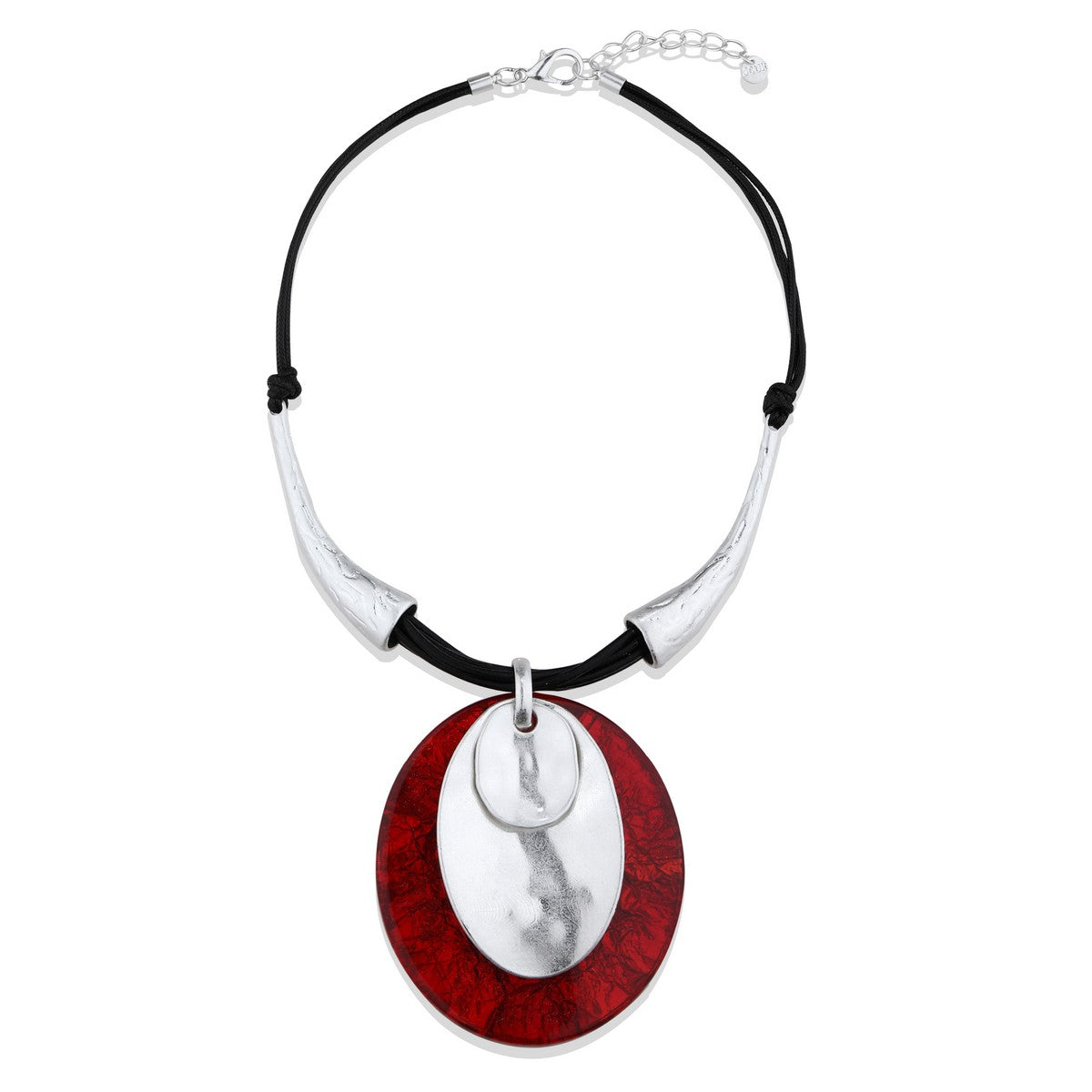 Silver Crystal Strand Necklace